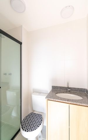 Apartamento para alugar com 38m², 2 quartos e sem vaga Apartamento para alugar com 38m², 2 quartos e sem vagaBanheiro Social