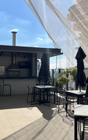 Studio à venda com 25m², 1 quarto e sem vaga Studio à venda com 25m², 1 quarto e sem vagaÁrea comum - Churrasqueira