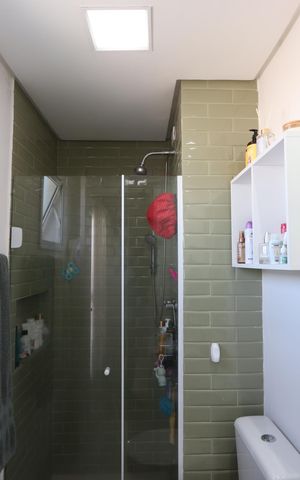 Apartamento à venda com 81m², 3 quartos e 2 vagasBanheiro da Suíte