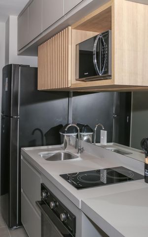 Studio para alugar com 28m², 1 quarto e sem vaga Studio para alugar com 28m², 1 quarto e sem vagaCozinha