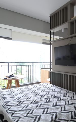 Studio à venda com 34m², 1 quarto e sem vagaSala/Quarto