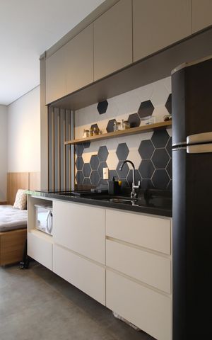 Studio à venda com 34m², 1 quarto e sem vagaSala/Cozinha