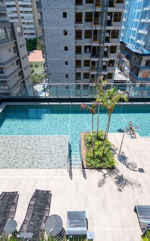 Studio à venda com 28m², 1 quarto e sem vaga Studio à venda com 28m², 1 quarto e sem vagaPiscina
