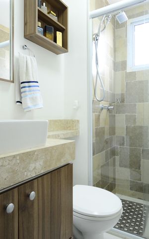 Apartamento à venda com 68m², 3 quartos e 2 vagasBanheiro da Suíte