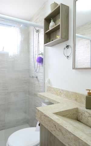 Apartamento à venda com 68m², 3 quartos e 2 vagasBanheiro