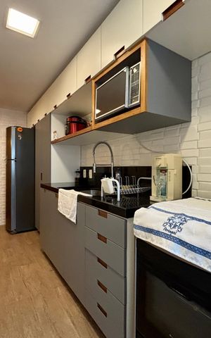 Apartamento para alugar com 85m², 2 quartos e 1 vaga Apartamento para alugar com 85m², 2 quartos e 1 vagaCozinha e Área de Serviço