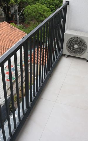 Studio à venda com 26m², 1 quarto e sem vagaVaranda