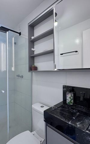 Apartamento à venda com 54m², 2 quartos e 1 vaga Apartamento à venda com 54m², 2 quartos e 1 vagaBanheiro Social