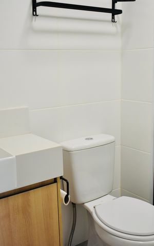 Apartamento para alugar com 37m², 1 quarto e sem vaga Apartamento para alugar com 37m², 1 quarto e sem vagaBanheiro da Suíte
