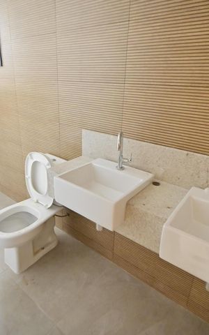 Casa de condomínio para alugar com 153m², 3 quartos e 2 vagasBanheiro da Suíte 3