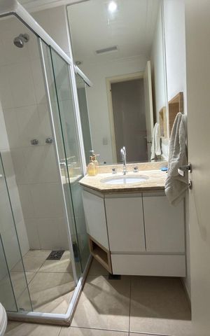 Apartamento para alugar com 94m², 3 quartos e 2 vagas Apartamento para alugar com 94m², 3 quartos e 2 vagasBanheiro 1