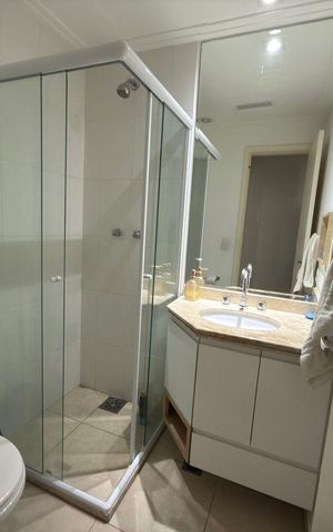 Apartamento para alugar com 94m², 3 quartos e 2 vagas Apartamento para alugar com 94m², 3 quartos e 2 vagasBanheiro 1