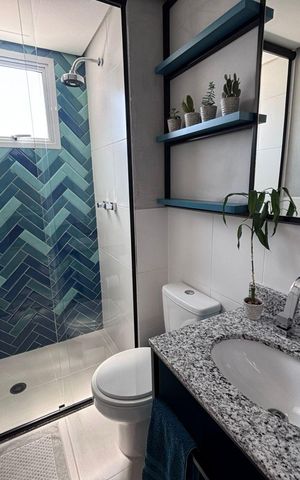 Apartamento à venda com 62m², 2 quartos e 1 vaga Apartamento à venda com 62m², 2 quartos e 1 vagaBanheiro 2