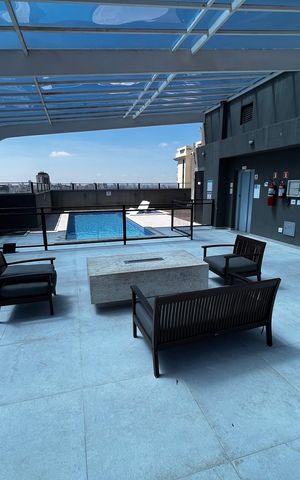 Studio à venda com 26m², 1 quarto e sem vaga Studio à venda com 26m², 1 quarto e sem vagaÁrea comum - Piscina