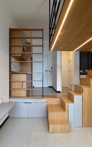 Studio à venda com 32m², 1 quarto e sem vaga Studio à venda com 32m², 1 quarto e sem vagaSala