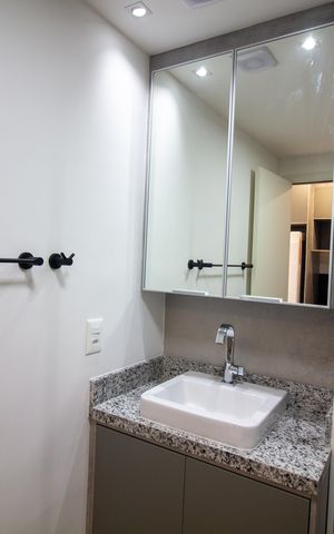 Studio para alugar com 24m², 1 quarto e sem vaga Studio para alugar com 24m², 1 quarto e sem vagaBanheiro Social