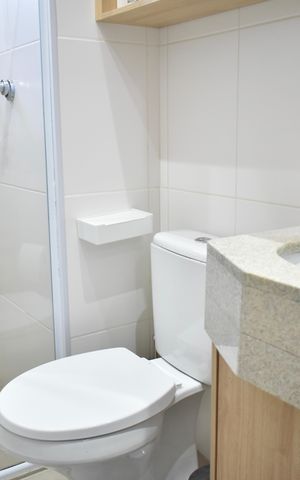 Apartamento à venda com 70m², 2 quartos e 2 vagas Apartamento à venda com 70m², 2 quartos e 2 vagasBanheiro Social