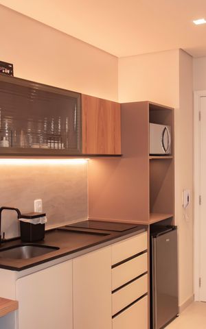 Studio à venda com 28m², 1 quarto e sem vagaCozinha