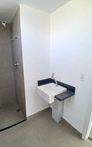 Studio para alugar com 27m², 1 quarto e sem vaga Studio para alugar com 27m², 1 quarto e sem vagaBanheiro