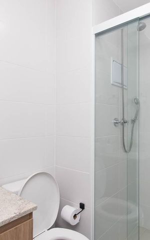 Studio à venda com 27m², 1 quarto e sem vaga Studio à venda com 27m², 1 quarto e sem vagaBanheiro