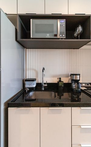 Studio para alugar com 25m², 1 quarto e sem vaga Studio para alugar com 25m², 1 quarto e sem vagaCozinha