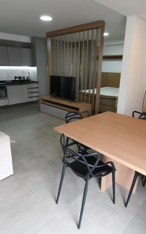 Studio à venda com 46m², 1 quarto e 1 vagaSala