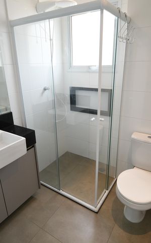 Studio à venda com 46m², 1 quarto e 1 vagaBanheiro