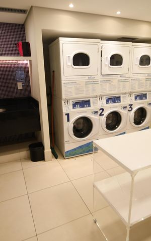 Studio à venda com 46m², 1 quarto e 1 vagaLavanderia