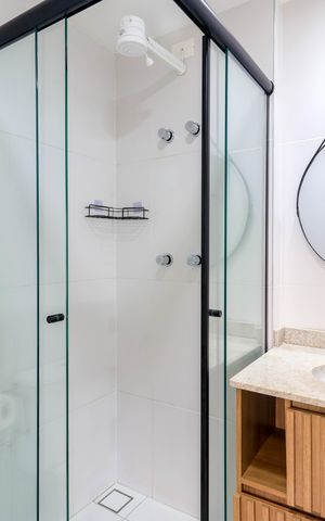 Studio para alugar com 22m², 1 quarto e sem vaga Studio para alugar com 22m², 1 quarto e sem vagaBanheiro Social
