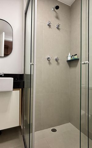 Studio para alugar com 26m², 1 quarto e sem vaga Studio para alugar com 26m², 1 quarto e sem vagaBanheiro