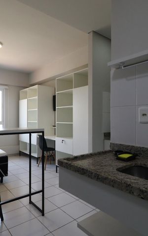 Studio para alugar com 22m², 1 quarto e 1 vaga Studio para alugar com 22m², 1 quarto e 1 vagaCozinha