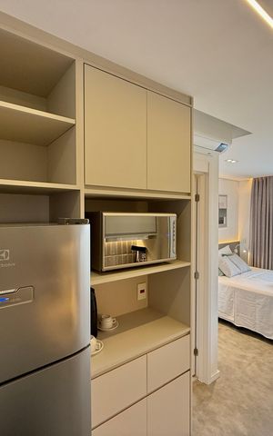 Studio para alugar com 25m², 1 quarto e sem vaga Studio para alugar com 25m², 1 quarto e sem vagaCozinha