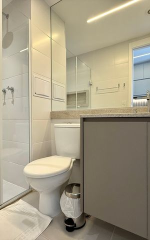 Studio para alugar com 25m², 1 quarto e sem vaga Studio para alugar com 25m², 1 quarto e sem vagaBanheiro