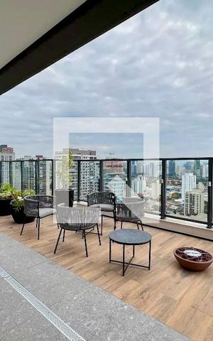 Studio para alugar com 25m², 1 quarto e sem vaga Studio para alugar com 25m², 1 quarto e sem vagaTerraço