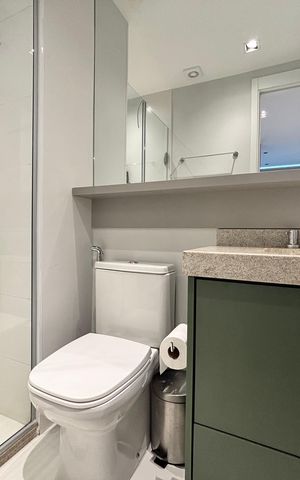 Apartamento à venda com 28m², 1 quarto e sem vaga Apartamento à venda com 28m², 1 quarto e sem vagaBanheiro Social