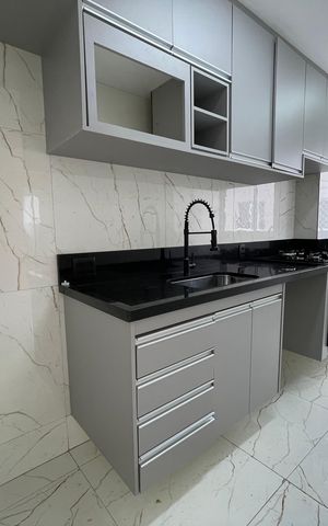 Apartamento para alugar com 40m², 2 quartos e sem vaga Apartamento para alugar com 40m², 2 quartos e sem vagaCozinha e Área de Serviço