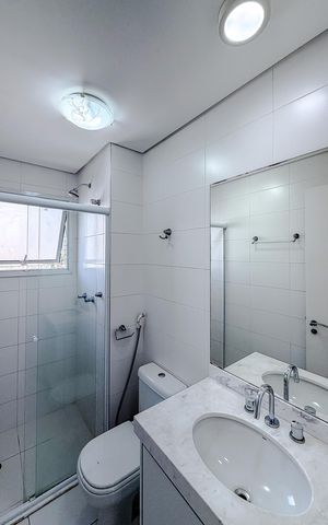 Studio para alugar com 43m², 1 quarto e 1 vaga Studio para alugar com 43m², 1 quarto e 1 vagaBanheiro da Suíte