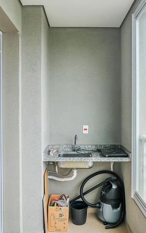 Studio à venda com 44m², 1 quarto e 1 vagaVaranda