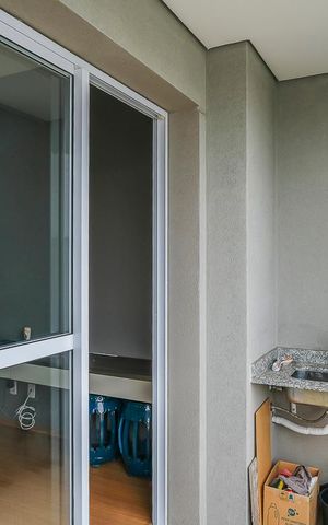 Studio à venda com 44m², 1 quarto e 1 vagaVaranda