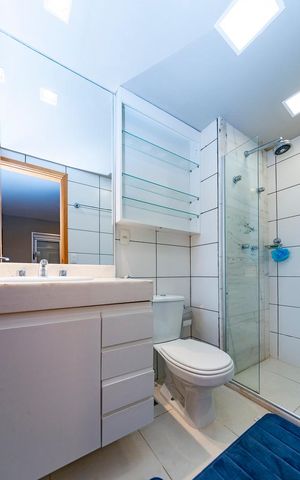 Apartamento à venda com 86m², 1 quarto e 2 vagas Apartamento à venda com 86m², 1 quarto e 2 vagasBanheiro da Suíte