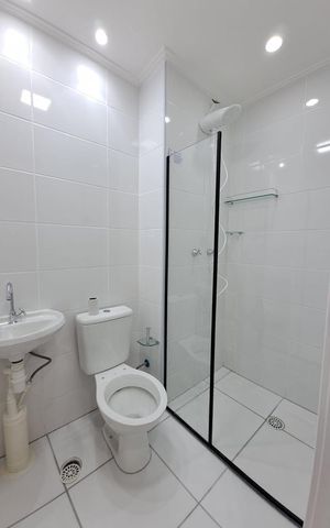 Apartamento para alugar com 54m², 2 quartos e 1 vaga Apartamento para alugar com 54m², 2 quartos e 1 vagaBanheiro da Suíte