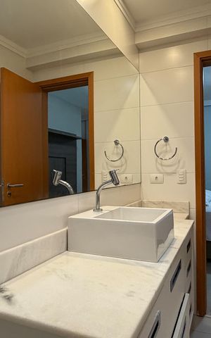 Apartamento para alugar com 129m², 3 quartos e 2 vagasBanheiro da Suíte 1