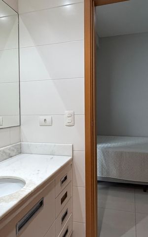 Apartamento para alugar com 129m², 3 quartos e 2 vagasBanheiro da Suíte 2 e 3