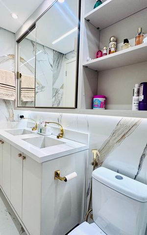 Apartamento à venda com 69m², 2 quartos e 1 vaga Apartamento à venda com 69m², 2 quartos e 1 vagaBanheiro da Suíte
