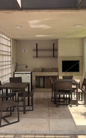 Apartamento à venda com 26m², 1 quarto e sem vaga Apartamento à venda com 26m², 1 quarto e sem vagaÁrea comum - Churrasqueira