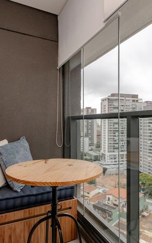 Studio à venda com 26m², 1 quarto e sem vaga Studio à venda com 26m², 1 quarto e sem vagaVaranda