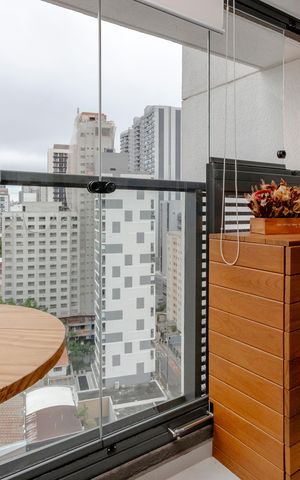 Studio à venda com 26m², 1 quarto e sem vaga Studio à venda com 26m², 1 quarto e sem vagaVaranda