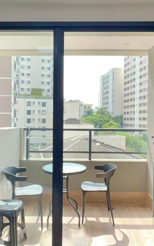 Studio à venda com 23m², 1 quarto e sem vaga Studio à venda com 23m², 1 quarto e sem vagaVaranda