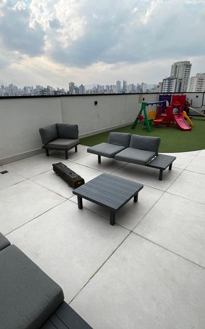 Apartamento à venda com 32m², 1 quarto e 1 vaga Apartamento à venda com 32m², 1 quarto e 1 vagaÁrea gourmet
