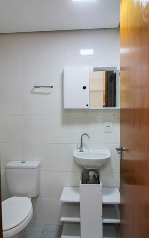 Studio à venda com 30m², 1 quarto e sem vaga Studio à venda com 30m², 1 quarto e sem vagaBanheiro Social